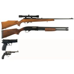 Four Firearms -A) Weatherby Mark XXII Semi-Automatic Rifle with Scope