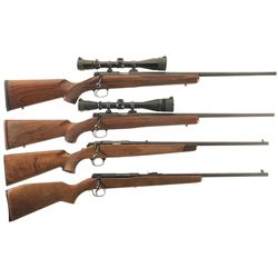 Four Bolt Action Rifles -A) Kimber 22 Series Hunter with Leupold Scope