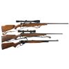 Image 1 : Three Sporting Rifles -A) Custom Mauser Bolt Action Rifle with Scope