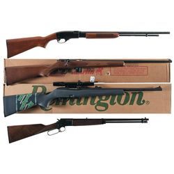 Four Sporting Rifles -A) Remington Model 572 Fieldmaster Routledge Bore Slide Action Rifle