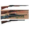 Image 1 : Four Sporting Rifles -A) Remington Model 572 Fieldmaster Routledge Bore Slide Action Rifle