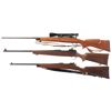 Image 2 : Collector's Lot of Three Bolt Action Rifles -A) World War II Era Winchester Model 70 Rifle with Scop