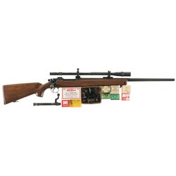 Custom Remington Model 1917 Single Shot Rifle with Scope Ammunition and Accessories