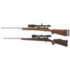 Image 2 : Collector's Lot of Two Custom Mauser Bolt Action Rifles with Scopes -A) Nazi Proofed Broad Creek Rif