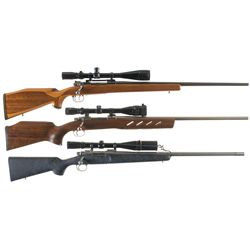 Collector's Lot of Three Scoped Bolt Action Rifles -A) Custom Mauser Rifle