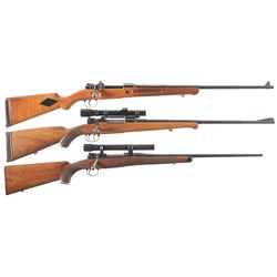 Collector's Lot of Three Custom Bolt Action Rifles -A) 1933 Dated Mauser Banner K98 Rifle