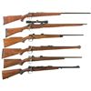 Image 1 : Six Custom Bolt Action Long Guns -A) Mauser Shotgun