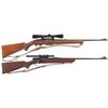 Image 1 : Two  Winchester Rifles -A) Winchester Model 100 Semi-Automatic Rifle with Scope