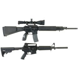 Two AR-15 Style Semi-Automatic Rifles -A) Bushmaster XM15-E2S Rifle with Scope