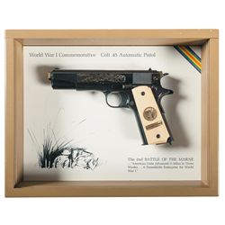 Cased Colt World War I 2nd Battle of the Marne Commemorative 1911 Semi-Automatic Pistol