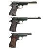 Image 2 : Three Star Semi-Automatic Pistols -A) Star Model FR Sport Pistol with Barrel Weight and Box