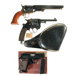 Three Handguns -A) Colt Second Generation 1851 Navy Percussion Revolver