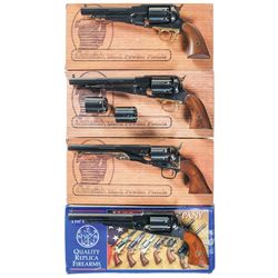 Four Boxed Percussion Revolvers -A) F. LLI. Pietta 1858 New Model Navy Revolver