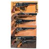 Image 1 : Six Percussion Handguns and Four Cap Guns -A) Connecticut Valley Arms Co. Colt Walker Replica Percus
