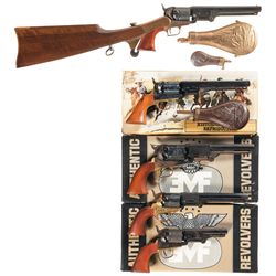 Five Contemporary Percussion Revolvers -A) Italian Colt Model 1851 Navy Revolver with Accessories