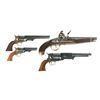 Image 1 : Four Reproduction Handguns -A) Hy Hunter Buccaneer Model Flintlock Pistol