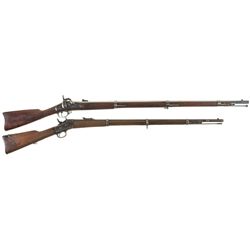 Two Military-Style Rifles -A) Italian Reproduction of a Springfield Model 1861 Percussion Rifle-Musk