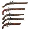 Image 1 : Five Flintlock Pistols -A) Engraved Pistol