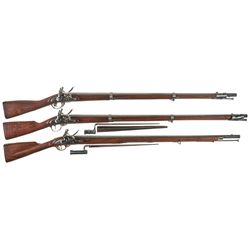 Three Reproduction Martial Flintlock Firearms -A) European Reproduction Harper's Ferry Musket