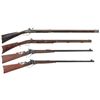 Image 1 : Four Reproduction Rifles -A) "W. Estes" Flintlock Kentucky-Style Rifle