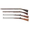 Image 2 : Four Reproduction Rifles -A) "W. Estes" Flintlock Kentucky-Style Rifle