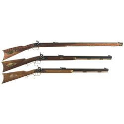 Three Reproduction Percussion Rifles -A) Italian Full Stock Kentucky Rifle