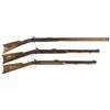 Image 1 : Three Reproduction Percussion Rifles -A) Italian Full Stock Kentucky Rifle