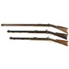 Image 2 : Three Reproduction Percussion Rifles -A) Italian Full Stock Kentucky Rifle
