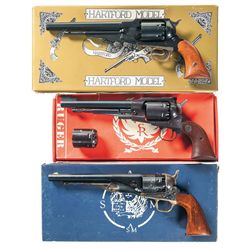 Three Boxed Percussion Revolvers -A) Armi San Marco Hartford CT Model Revolver