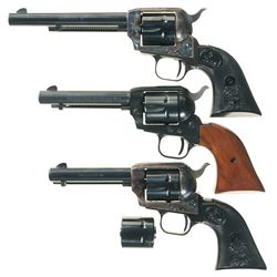 Three Colt Single Action Revolvers -A) Colt Peacemaker Revolver