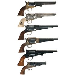Five Reproduction Percussion Revolvers and One Toy Revolver -A) EIG 1851 Navy Revolver