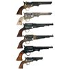 Image 1 : Five Reproduction Percussion Revolvers and One Toy Revolver -A) EIG 1851 Navy Revolver
