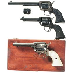 Three Colt Single Action Revolvers -A) Colt Peacemaker Buntline Revolver with Factory Letter