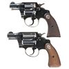 Image 1 : Two Colt Double Action Revolvers -A) Colt Bankers Special Revolver with Inscribed Backstrap
