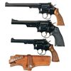 Image 1 : Three Smith & Wesson Double Action Revolvers -A) Smith & Wesson Model 17-4 Revolver