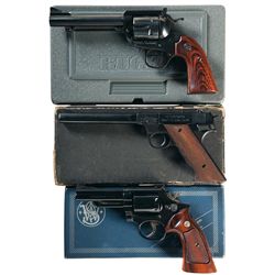 Three Handguns -A) Ruger New Model Blackhawk Single Action Revolver with Case