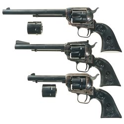 Three Colt Single Action Revolvers -A) Colt Peacemaker Buntline Revolver