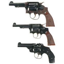 Collector's Lot of Three Smith & Wesson Double Action Revolvers -A) Smith & Wesson .38 Military & Po