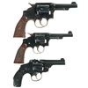 Image 2 : Collector's Lot of Three Smith & Wesson Double Action Revolvers -A) Smith & Wesson .38 Military & Po