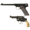 Image 1 : Two Handguns -A) Colt First Series Woodsman Target Semi-Automatic Pistol