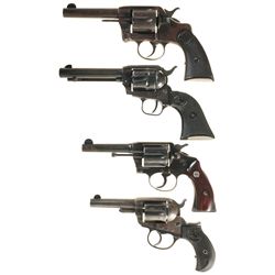 Four Colt Revolvers -A) Colt Model 1889 DA 41 Double Action Revolver