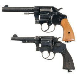 Two Double Action Revovlers -A) Colt 45 Revolver with United States Property Marking