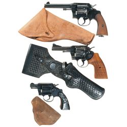 Collector's Lot of Three Colt Double Action Revolvers -A) U.S. Colt Model 1917 Revolver