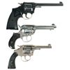 Image 2 : Three Colt Double Action Revolvers -A) Police Positive .22 Target Revolver