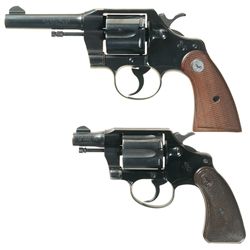 Two Colt Double Action Revolvers -A) Colt Official Police Revolver