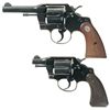 Image 1 : Two Colt Double Action Revolvers -A) Colt Official Police Revolver