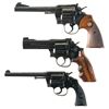Image 1 : Three Double Action Revolvers -A) Colt Officer's Model Match Revolver