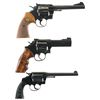 Image 2 : Three Double Action Revolvers -A) Colt Officer's Model Match Revolver