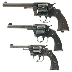 Collector's Lot of Three Colt Double Action Revolvers -A) Colt Army Model of 1901 Revolver
