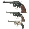 Image 1 : Collector's Lot of Three Colt Double Action Revolvers -A) Colt New Service Revolver with British Pro